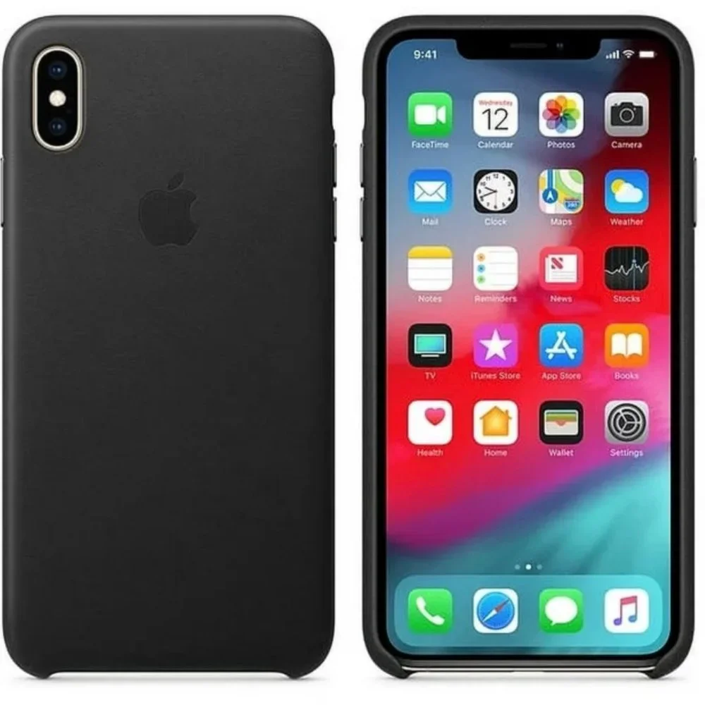 Apple iPhone XS Max Leather Case Black